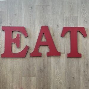 Large Kitchen Dining Distressed Rustic style Wall Sign Plaque EAT 16 x 14